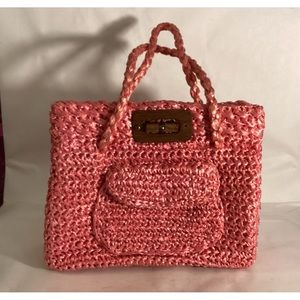 Vintage straw handbag Japan